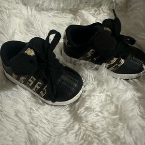 K-Swiss Black and Gold Kids Sneakers